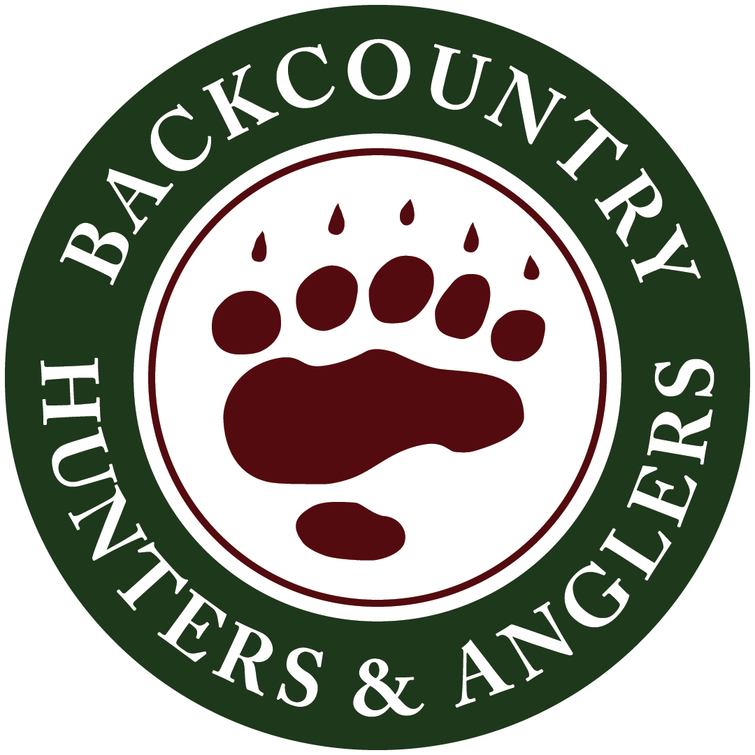 Backcountry hunters and anglers logo.