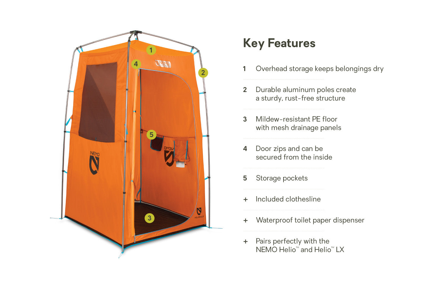Heliopolis™ Privacy Shelter & Shower Tent