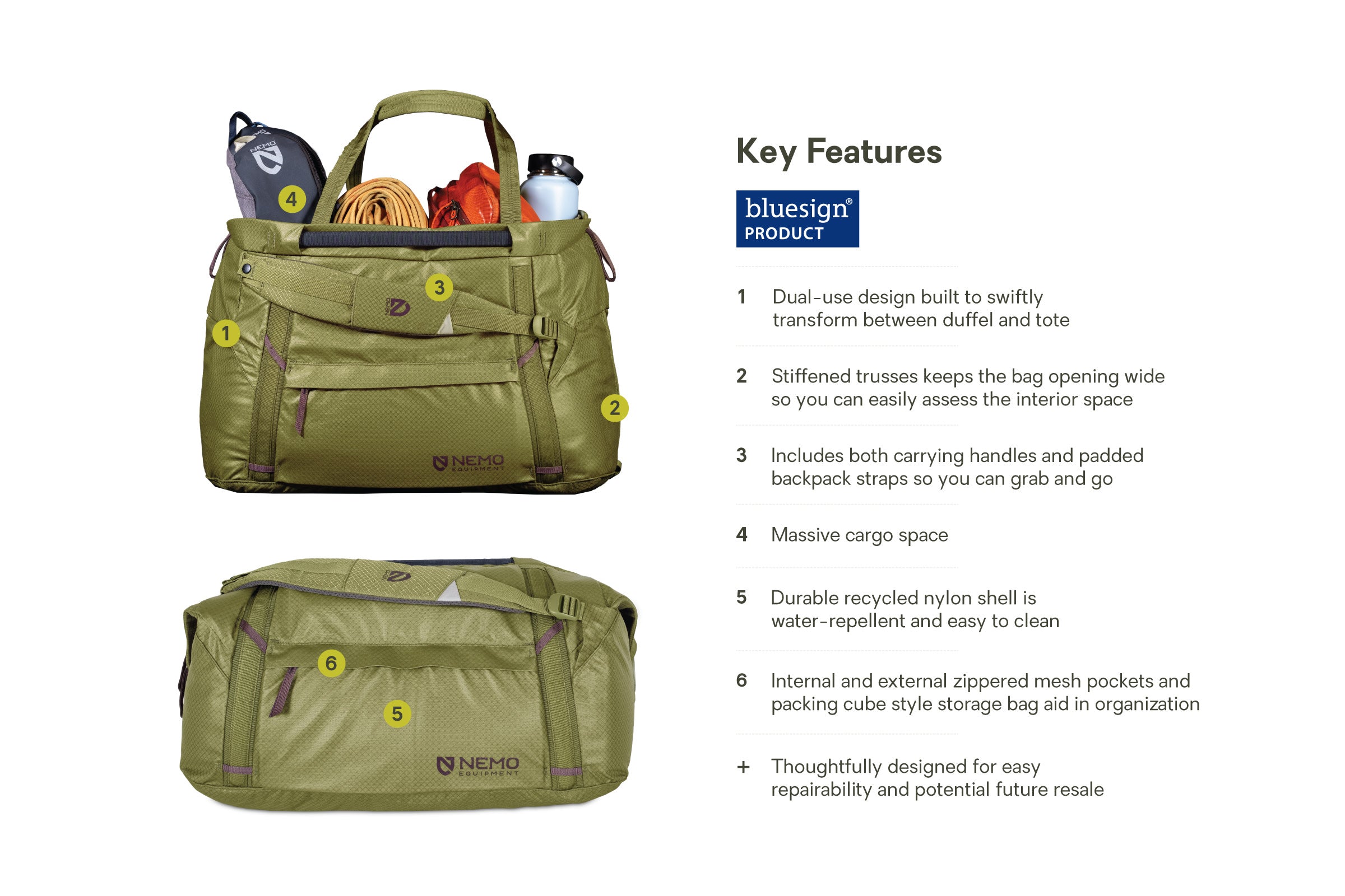 Double Haul™ 55L Convertible Duffel & Tote