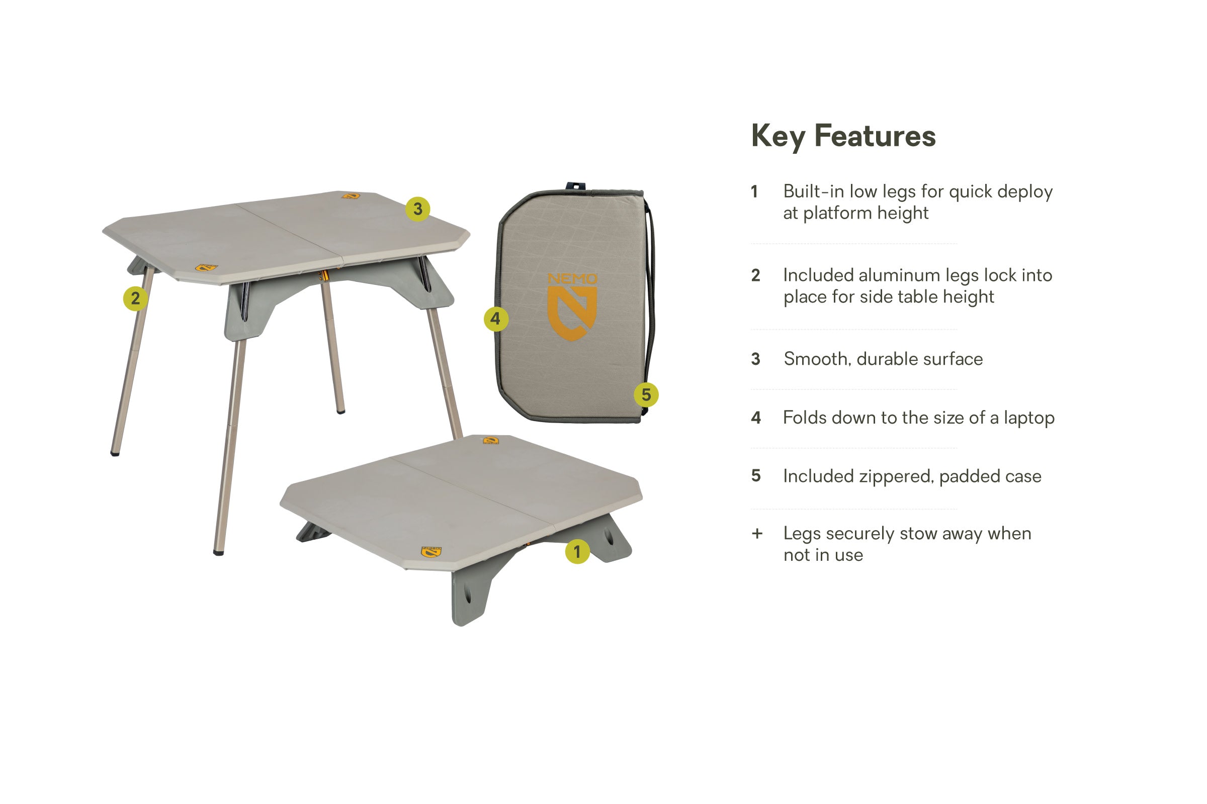 Moonlander™ Dual-Height Camp Table | NEMO Equipment