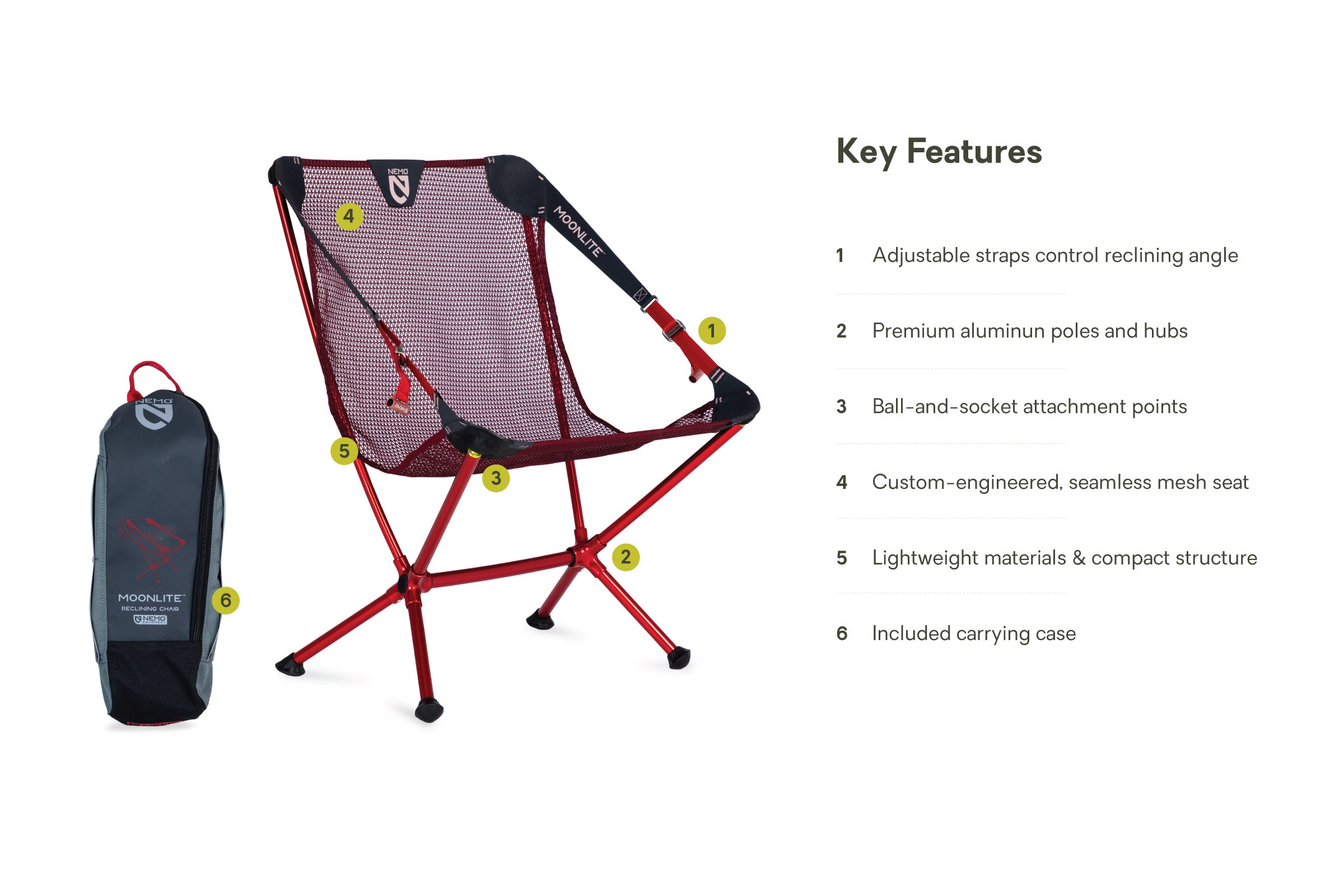 正月限定値下げ❗️NEMO MOONLITE RECLINING CHAIR Amazon.com: NEMO Equipment Moonlite Reclining Camp Chair