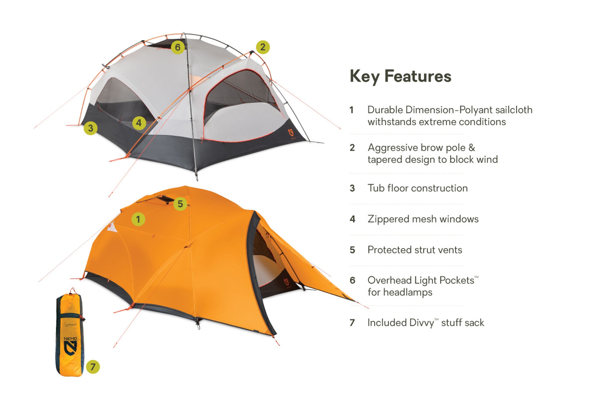 Kunai™ 3–4 Season Backpacking Tent | NEMO Equipment
