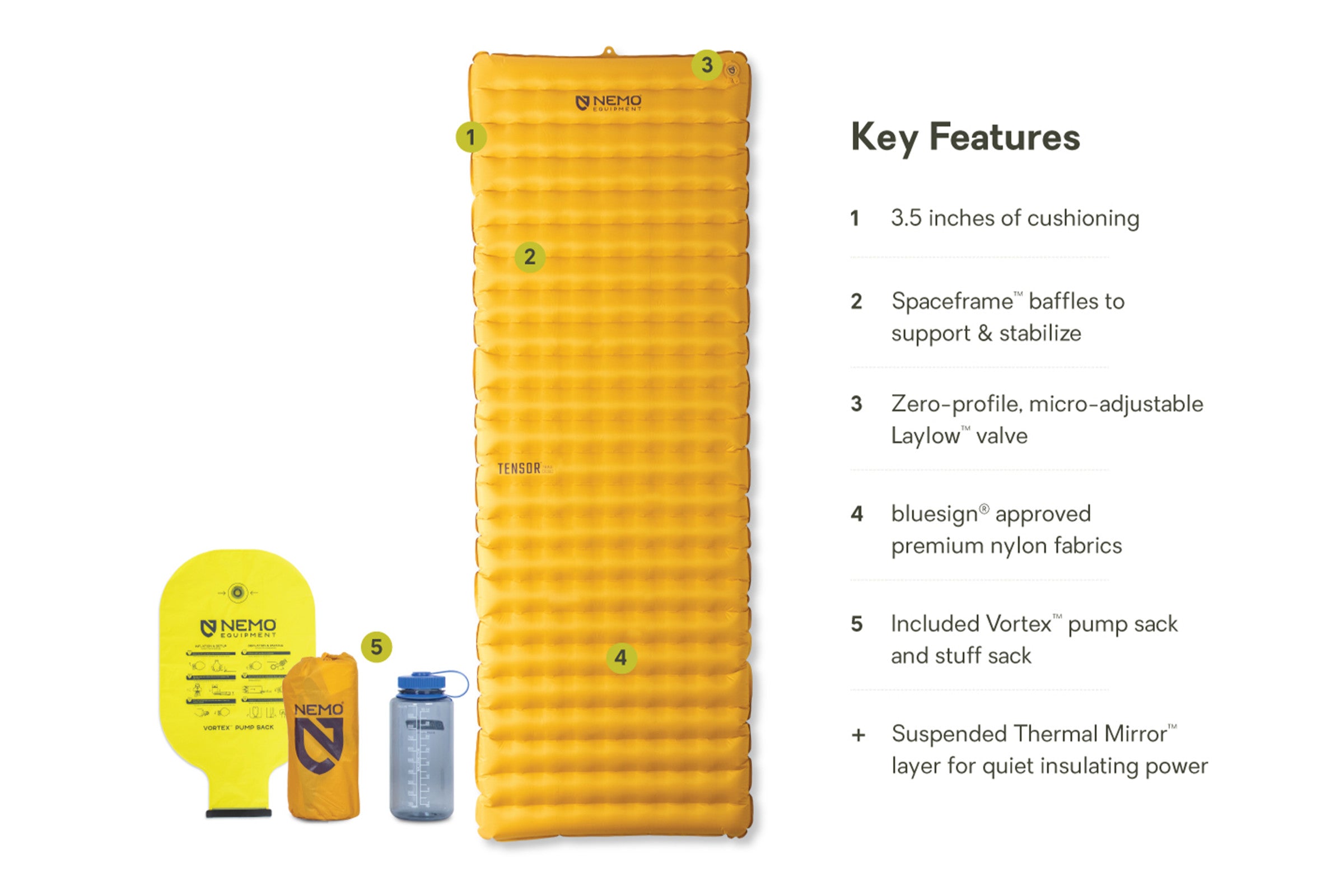 アウトドア寝具 NEMO TENSOR TRAIL REGULAR WIDE Tensor™ Trail Ultralight Insulated Sleeping Pad | NEMO Equipment
