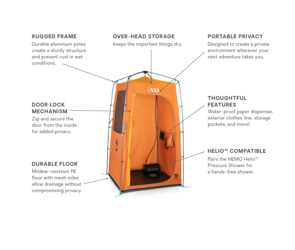 セット！新品　NEMO ヘリオポリスLX シャワーテント＆シャワー　Helio Heliopolis™ Privacy Shelter & Shower Tent | NEMO Equipment